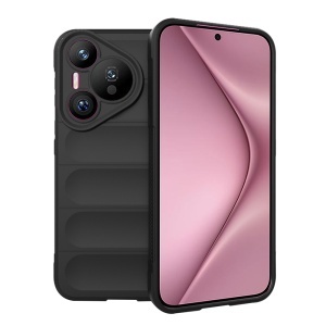 Husa pentru Huawei Pura 70, SKYDDAR INNOVATION, Magic Shield, din Silicon Mat, set cu sticker, Negru