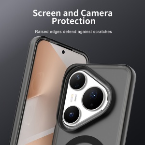 Husa pentru Huawei Pura 80 Pro, MagSafe, Antisoc, set cu sticker, CandyCase, Negru - Img 5