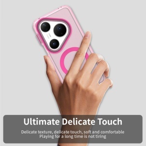 Husa pentru Huawei Pura 80 Pro, MagSafe, Antisoc, set cu sticker, CandyCase, Roz - Img 6