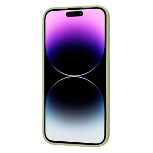 Husa pentru iPhone 14 Pro Max din Silicon Catifelat, Protectie Premium, Skyddar SoftElegance - Verde - Img 2