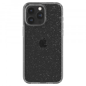 Husa pentru iPhone 15 Pro Max, Spigen Liquid Crystal Glitter - Crystal Quartz - Img 2
