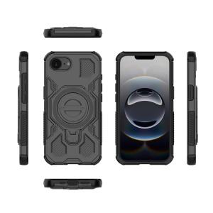 Husa pentru iPhone 16e, Antisoc, SKYDDAR INOVATION, Carbon Shield PRO, Magsafe, set cu sticker, Negru - Img 7
