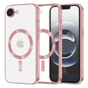 Husa pentru iPhone 16e, Luxury Shield Magsafe, Protectie Antisoc, set cu sticker, Roz