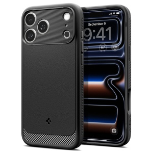 Husa pentru iPhone 17 Pro;iPhone 18 Pro, Spigen Rugged Armor MagSafe, Negru