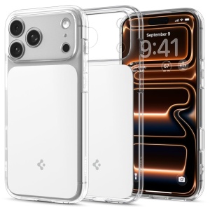 Husa pentru iPhone 17 Pro Max, Ultra Hybrid T MagSafe, Spigen, Transparenta