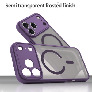 Husa pentru iPhone 17 Pro, SKYDDAR INNOVATION, HaloFrost MagSafe II, Antisoc, set cu sticker, Mov - Img 6