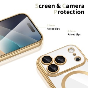 Husa pentru iPhone 17 Pro, SKYDDAR INNOVATION, Luxury Shield Magsafe, Protectie Antisoc, set cu sticker, Verde deschis - Img 3