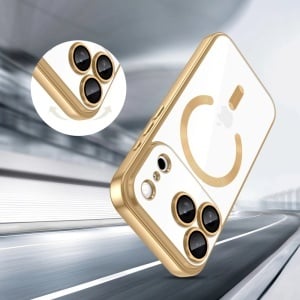 Husa pentru iPhone 17 Pro, SKYDDAR INNOVATION, Luxury Shield Magsafe, Protectie Antisoc, set cu sticker, Rosu - Img 4