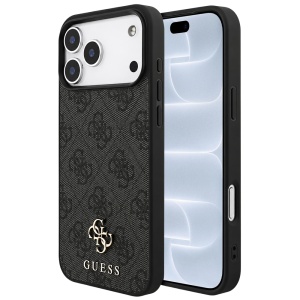 Husa pentru iPhone 18 Pro / iPhone 17 Pro - Guess 4G Small and Classic Logo MagSafe - Black