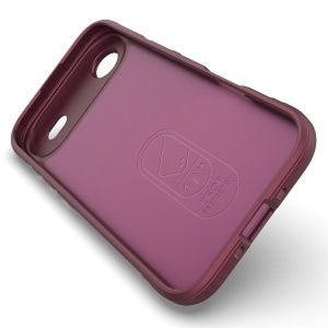 Husa pentru iPhone Air, SKYDDAR INNOVATION, Magic Shield, din Silicon Mat, set cu sticker, Bordo - Img 4