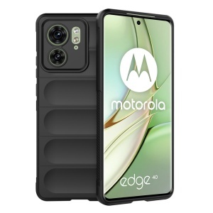 Husa pentru Motorola Edge 40 / Edge (2023), SKYDDAR INNOVATION, Magic Shield, din Silicon Mat, set cu sticker, Negru