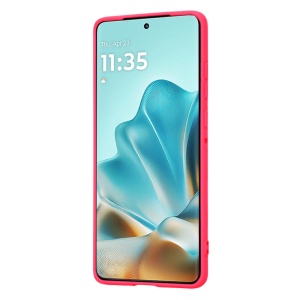 Husa pentru Motorola Edge 60 Fusion, SKYDDAR INNOVATION, din Silicon Catifelat, SoftElegance , Fucsia, set cu sticker - Img 2