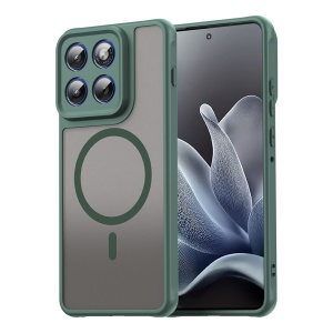 Husa pentru Motorola Edge 70, SKYDDAR INNOVATION, HaloFrost MagSafe II, Antisoc, set cu sticker, Verde