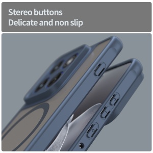 Husa pentru Motorola Edge 70, SKYDDAR INNOVATION, HaloFrost MagSafe II, Antisoc, set cu sticker, Bleumarin - Img 6