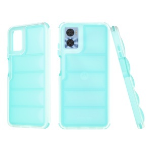Husa pentru Motorola Moto E22 / Moto E22i, Skyddar Luxury Waves, set cu sticker, Turcoaz
