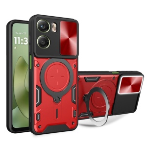 Husa pentru Motorola Moto G06, SKYDDAR INNOVATION, CamGuard Pro, Inel Magnetic, Protectie Camera, set cu sticker, Rosu - Img 3