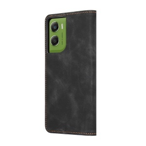 Husa pentru Motorola Moto G06, SKYDDAR INNOVATION, Confy Cover tip Carte din piele Eco Premium, cu Portofel Interior, set cu sticker, Negru - Img 4