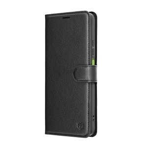Husa pentru Motorola Moto G06, SKYDDAR INNOVATION, Leather Folio tip Carte, cu Portofel Interior, Finisaje Premium, set cu sticker, Negru - Img 4