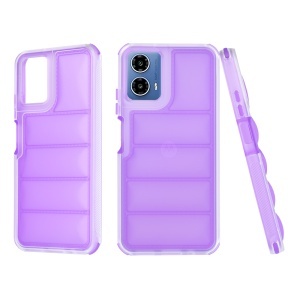 Husa pentru Motorola Moto G34 / Moto G45, anti soc, margini ridicate, design modern, set cu sticker, wave shield, Mov