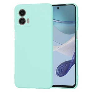 Husa pentru Motorola Moto G53, SKYDDAR INNOVATION, din Silicon Catifelat, SoftElegance, set cu sticker, Turcoaz