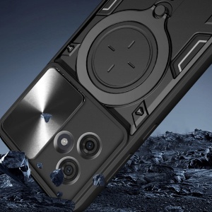 Husa pentru Motorola Moto G86 Power, SKYDDAR INNOVATION, CamGuard Pro, Inel Magnetic, Protectie Camera, set cu sticker, Negru - Img 5