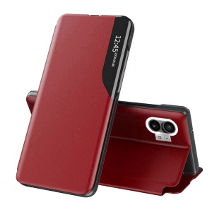 Husa pentru Nothing Phone (1), tip carte, set cu sticker, eFold, Rosu