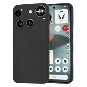 Husa pentru Nothing Phone (3), SKYDDAR INNOVATION, din Silicon Catifelat, SoftElegance, set cu sticker, Negru