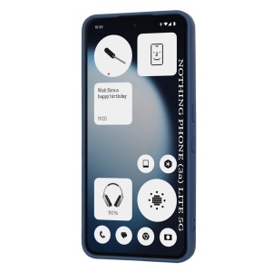 Husa pentru Nothing Phone (3a) Lite, SKYDDAR INNOVATION, din Silicon Catifelat, SoftElegance, set cu sticker, Bleumarin - Img 2