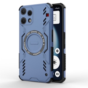 Husa pentru Nothing Phone (3a) Lite, SKYDDAR INOVATION, ArmorMag, Magsafe, set cu sticker, Albastru