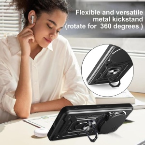 Husa pentru Nothing Phone (3a) Pro, SKYDDAR INNOVATION, CamShield, Negru, set cu sticker - Img 5