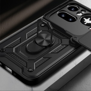 Husa pentru Nothing Phone (4a) Pro, protectie camere, Inel magnetic, set cu sticker, CamShield, Negru - Img 5