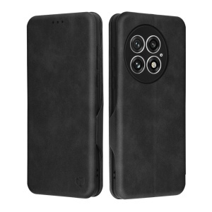 Husa pentru OnePlus 13, SKYDDAR INNOVATION, Safe Wallet tip carte din Piele Ecologica, Suport Carduri, Inchidere Magnetica, Negru, set cu sticker