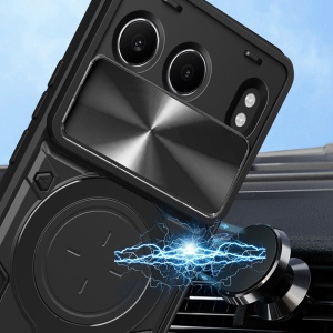 Husa pentru OnePlus Nord 4, cu inel magnetic si suport ajustabil, protectie completa camera, SKDR SafeCover - Roz auriu - Img 6