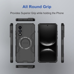 Husa pentru OnePlus Nord 5, SKYDDAR INOVATION, ArmorMag, Magsafe, set cu sticker, Negru - Img 3