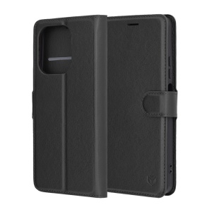 Husa pentru Oppo A5 Pro 5G, SKYDDAR INNOVATION, Leather Folio, tip Carte, cu Portofel Interior, Finisaje Premium, Negru, set cu sticker - Img 6
