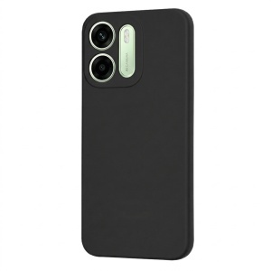 Husa pentru Oppo A6 4G din Silicon Catifelat, Antisoc, set cu sticker, SoftElegance, Negru