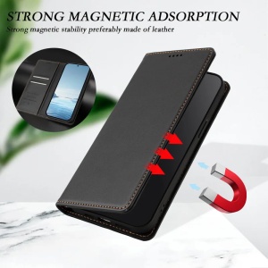 Husa pentru Oppo A6 4G tip Carte din piele Eco Premium, cu Portofel Interior, set cu sticker, Confy Cover, Negru - Img 3