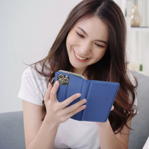Husa pentru Oppo A78 4G tip carte, Skyddar Smart - Albastru - Img 4