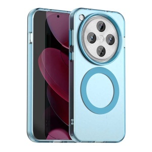 Husa pentru Oppo Find X8 Pro, MagSafe, Antisoc, set cu sticker, CandyCase, Albastru