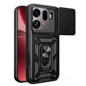 Husa pentru Oppo Find X9 Pro, SKYDDAR INNOVATION, CamShield, Inel magnetic, set cu sticker, Negru