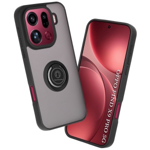 Husa pentru Oppo Find X9 Pro, SKYDDAR INNOVATION, Glinth cu Inel Rotativ 360° Magnetic, set cu sticker, Negru