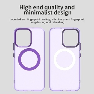 Husa pentru Oppo Reno14, MagSafe, Antisoc, set cu sticker, CandyCase, Mov - Img 7