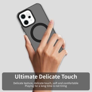 Husa pentru Oppo Reno14, MagSafe, Antisoc, set cu sticker, CandyCase, Negru - Img 6