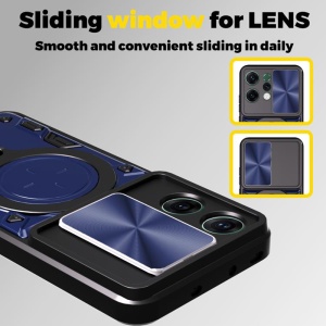 Husa pentru Oppo Reno14, SKYDDAR INNOVATION, CamGuard Pro, Inel Magnetic, Protectie Camera, set cu sticker, Roz auriu - Img 5