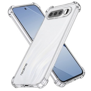 Husa pentru Realme 16 5G din Silicon Slim, Margini Antisoc, set cu sticker, Shockproof Clear Silicone, Transparenta