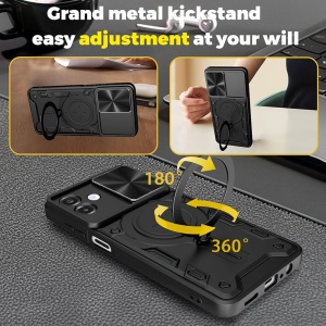 Husa pentru Samsung Galaxy A07 4G, SKYDDAR INNOVATION, CamGuard Pro, Inel Magnetic, Protectie Camera, set cu sticker, Roz auriu - Img 5