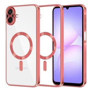 Husa pentru Samsung Galaxy A07 4G, SKYDDAR INNOVATION, Luxury Shield Magsafe, Protectie Antisoc, set cu sticker, Rosu