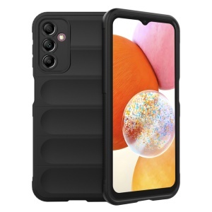Husa pentru Samsung Galaxy A14 5G / Galaxy A14 4G, SKYDDAR INNOVATION, Magic Shield, din Silicon Mat, set cu sticker, Negru