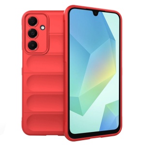 Husa pentru Samsung Galaxy A16 5G din Silicon Mat, set cu sticker, Magic Shield, Rosu
