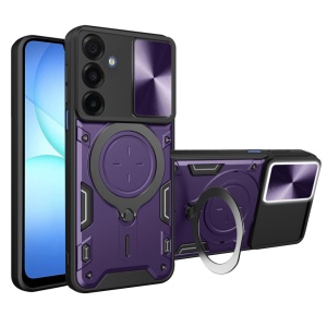 Husa pentru Samsung Galaxy A17 5G, SKYDDAR INNOVATION, CamGuard Pro, Inel Magnetic, Protectie Camera, set cu sticker, Mov